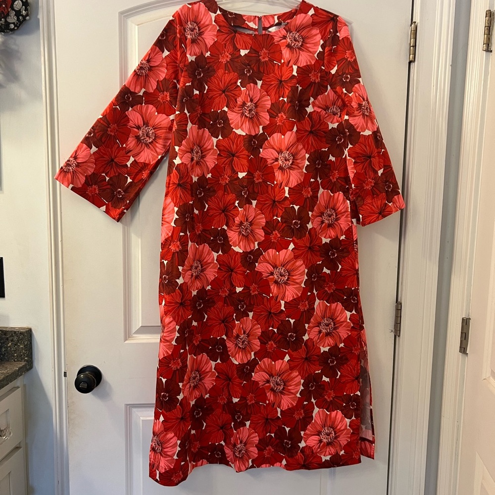 Floral Red & Pink Long Dress